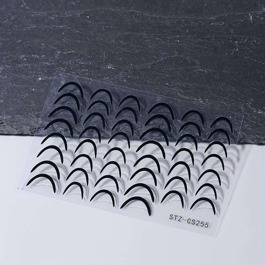 3D Металлические наклейки для ногтей с французским кончиком серебряного и золотого цвета для DIY маникюрного искусства