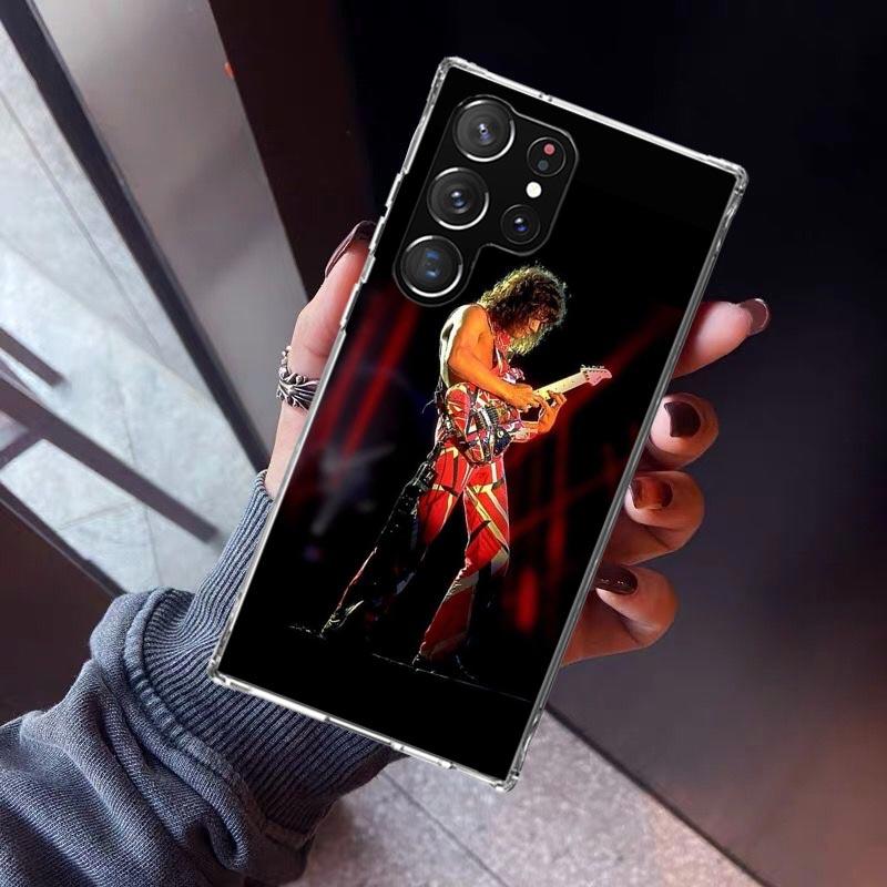 Eddie Van Halen Graphic Guitar Phone Case For Samsung Galaxy S23 S24 S25 Edge S26 Ultra S22 + S21 Plus S20 FE Cover Silicone Pri