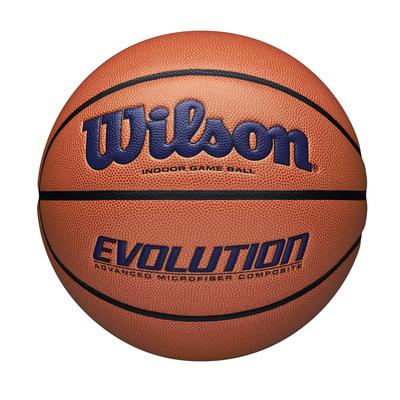 [Эксклюзив Amazon.co.jp] Баскетбольный мяч Wilson EVOLUTION WTB0595XB0702, для игры в помещении/на улице, размер 7, прибл.. Диаметр 24,5 см, темно-синий