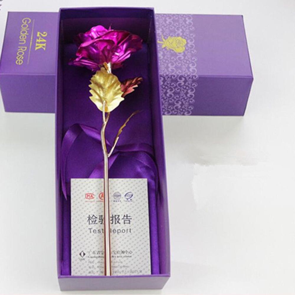 НОВАЯ позолоченная роза, украшение для дома, искусственный цветок, рождественские подарки, День Святого Валентина