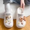 Милые сандалии Crocs для увеличения роста с плюшевым мишкой