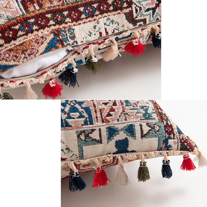 Moroccan Decorative Geometric Pattern Throw Pillow Case Waist Cushion Cover Vintage Home Decor