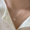 [Onoma] Onm Women's Silver Thin Line Daily Simple Ring Necklace (15188521)