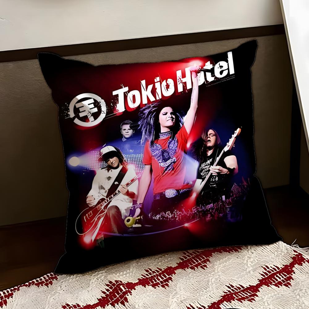 Подушка с принтом Tokio HHotel Чехол для подушки Двусторонний Мягкий Прочный Чехол для подушки Дом Автомобиль Многоцелевое Использование для Ежедневного Комфорта