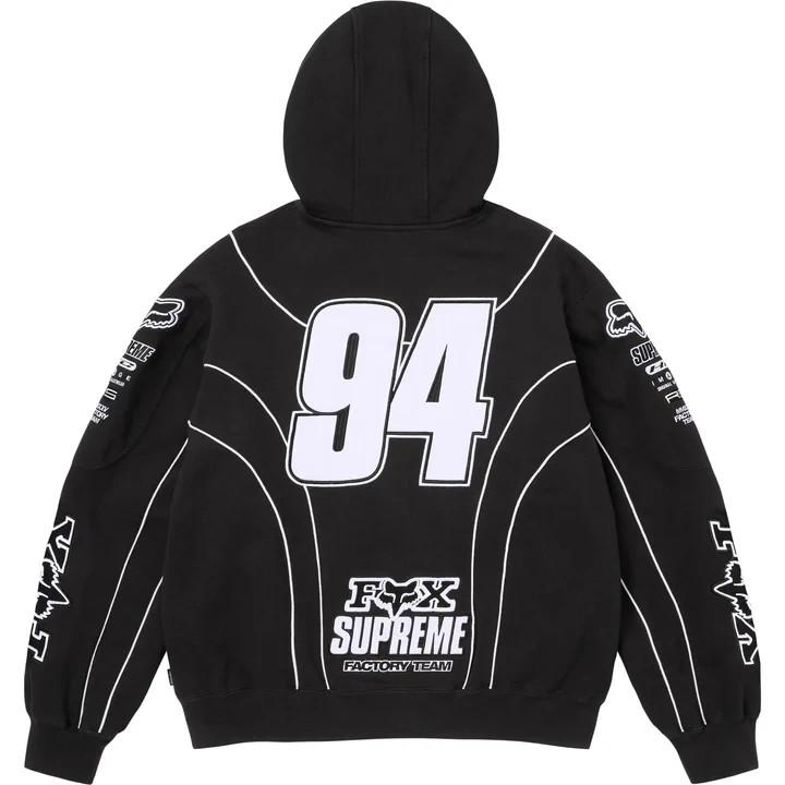 Supreme Толстовка с капюшоном на молнии Fox Racing Черная