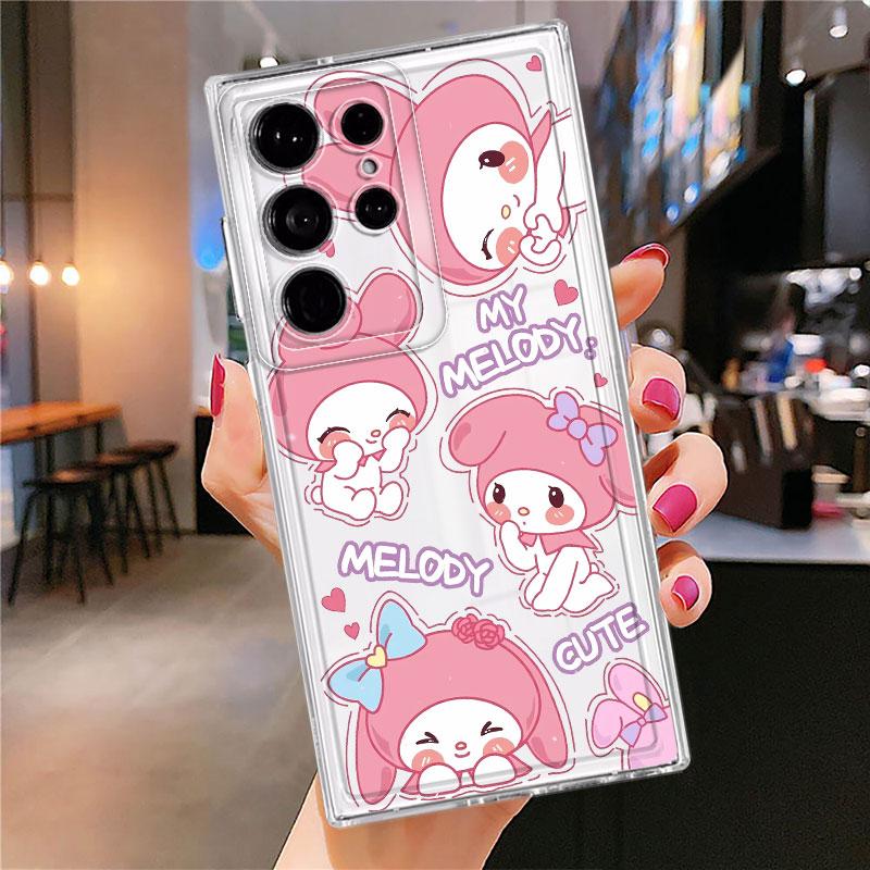 Sanrio Hello Kitty Melody Case for Samsung Galaxy S26 S20 Plus S23 Ultra S25 Edge S22 FE S21 S24 Note 20 Ultra 10 Phone Cover