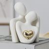 Abstract Couple Statue Modern Decoration Home Sculpture Ceramic Figure Figurines Living Room Crafts Ornaments