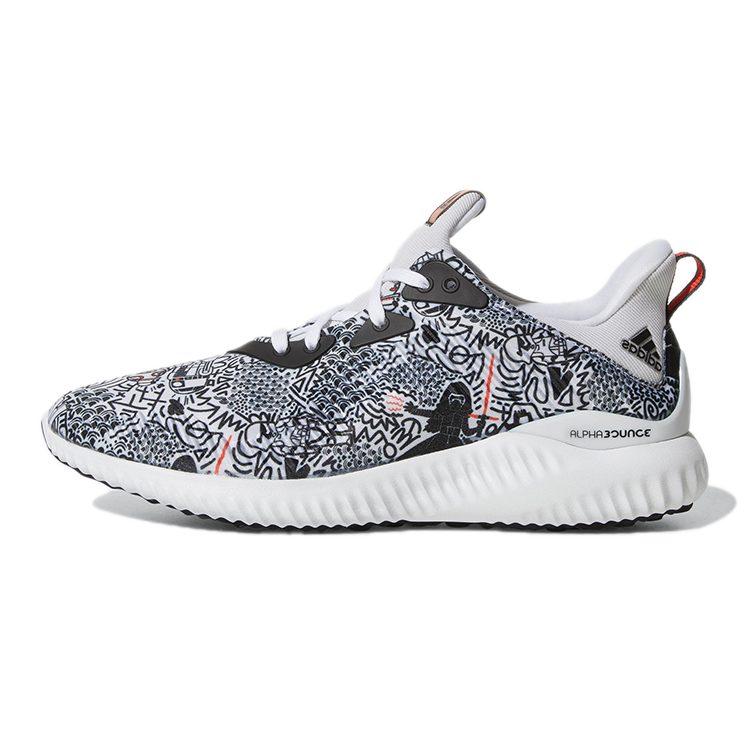 Звездные войны x Adidas STAR WARS J Нескользящие Устойчивые к истиранию Низкие Беговые кроссовки Серые Подростки BW1118