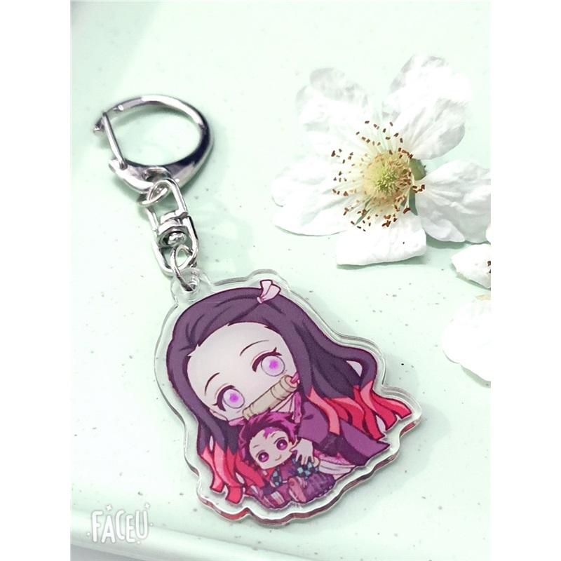 Аниме брелки брелок Demon Slayer Kimetsu No Yaiba акриловый брелок милый смешной мультфильм для друзей