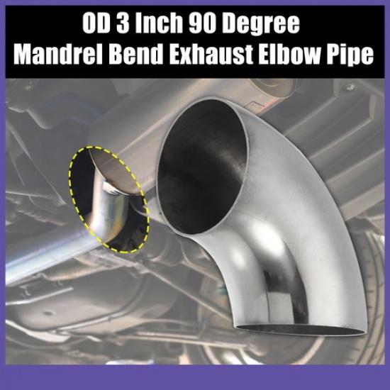 TWO OD 3 Inch 90 Degree 1.2mm Thickness Mandrel Bend Elbow SS304 Universal