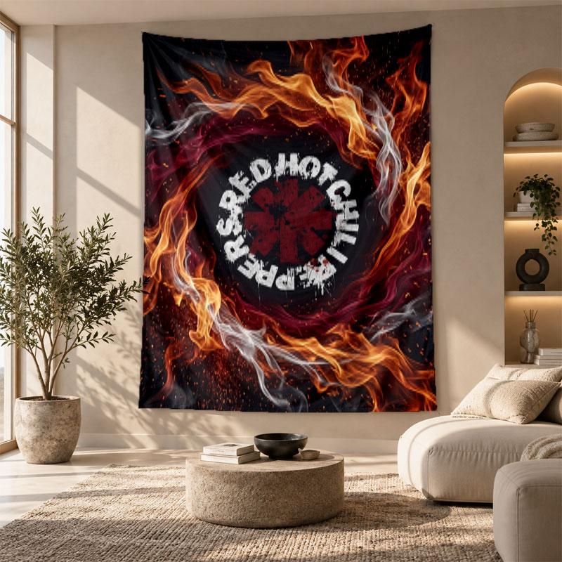 Decorative Tapestry,Red Hot Chili Peppers Printed Wall Art, Lightweight Wall Hanging For Bedroom Background