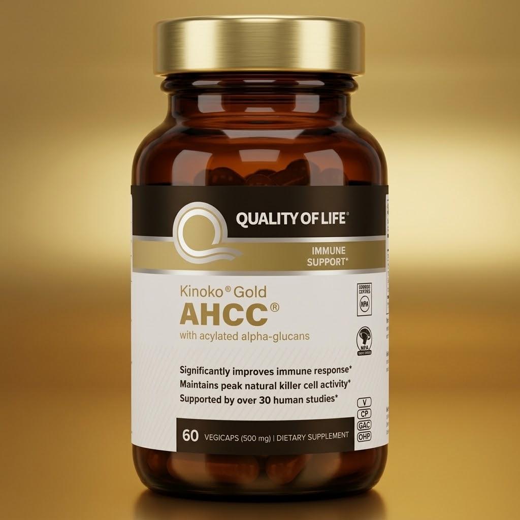 AHCC® Kinoko Gold Immune Defense Complex - Supports Natural Killer Cell Function & Immune System Health