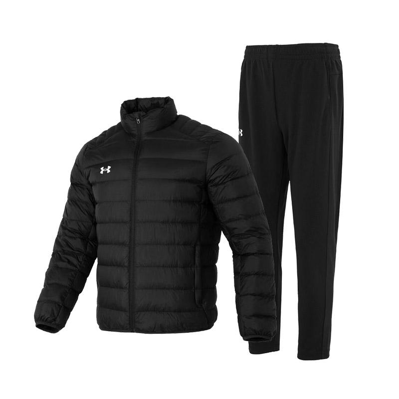 Under Armour Однотонный спортивный жилет с воротником-стойкой, дышащие трикотажные спортивные брюки, повседневный спортивный комплект для мужчин 23600804-001+23600703-001