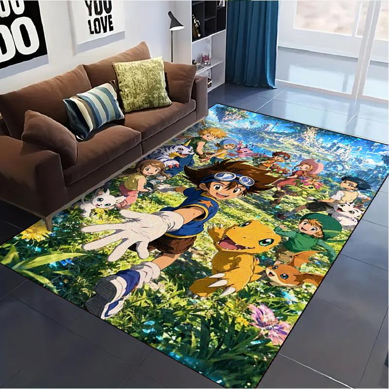 Ковер Digimon для гостиной, спальни, дома, украшение дивана, детский игровой нескользящий коврик для пола