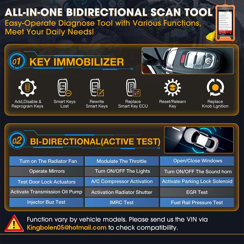 LAUNCH X431 AUTO Scan Диагностический инструмент OBD2 Сканер всех систем автомобиля 31+ Сбросов Активная проверка Кодирование ЭБУ Для Land Rover Для Jaguar