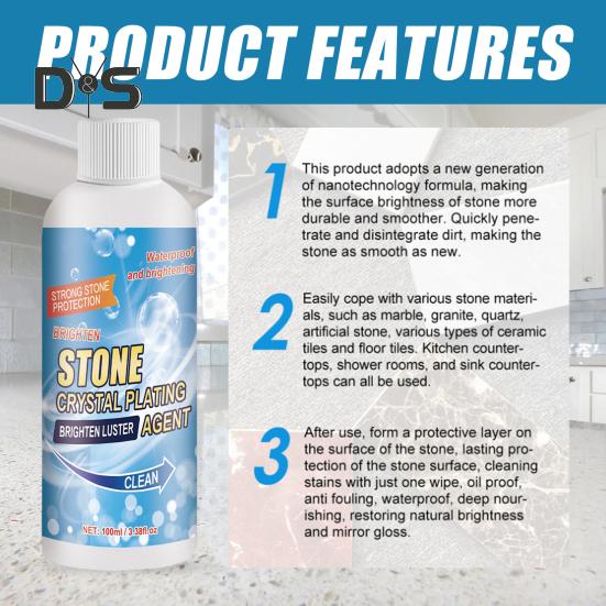 Stone Polishing Coating Agent Marble Granite Quartz Waterproof Stain-Resistant Cleaner Nourishing Polish Cleaning Agent
