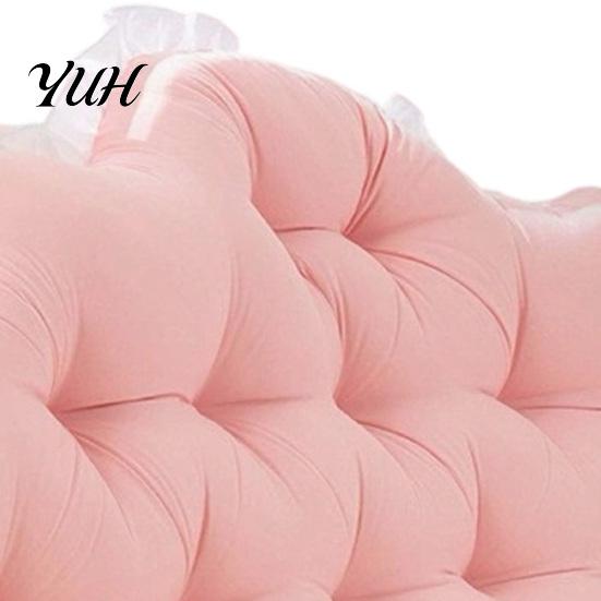 Soft Support Cushion for Reading Headboard with Ruffle Trim, Dorm Pillow, Crown Shape, Bed Trim Wedge Pillow College Bedroom Decor, Back Large
