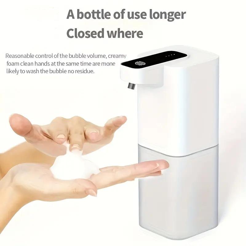 Автоматический дозатор мыла, бесконтактный дозатор пенного мыла, умная индукционная пенная машина, 400 мл/14 унций, перезаряжаемый через USB