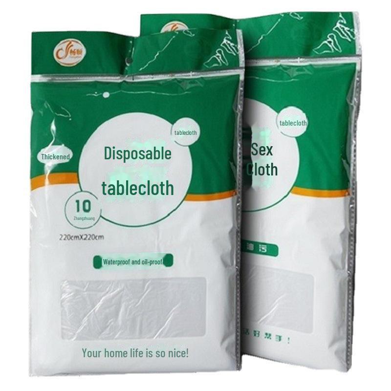Утолщенная одноразовая пластиковая скатерть для банкетов, свадеб и пикников — доступны круглые и квадратные варианты