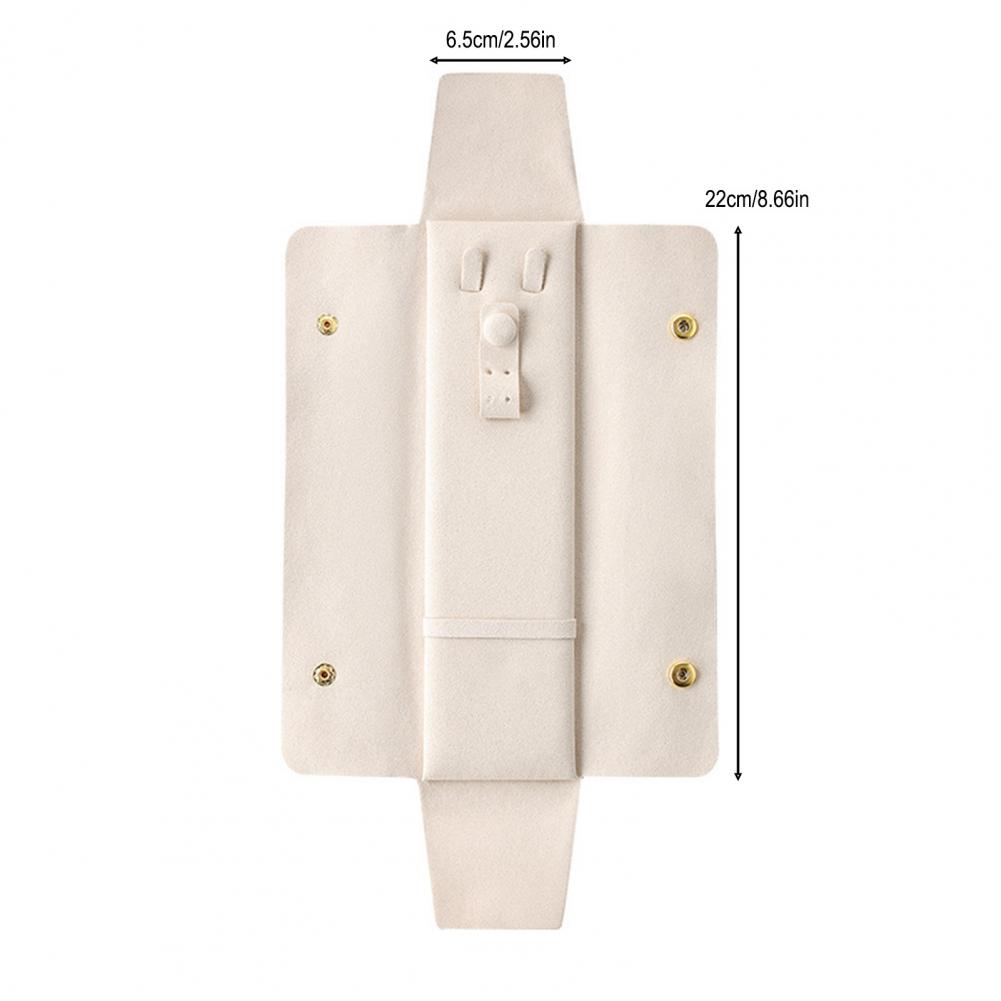 Travel Jewelry Organizer Jewelry Storage Bag with Button Closure Microfiber Jewelry Pouch for Travel Scratch for Necklaces