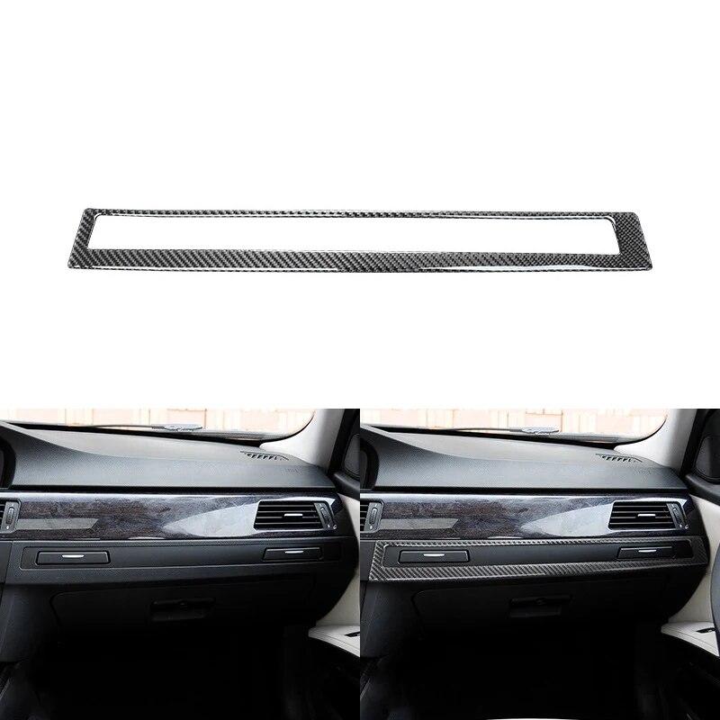 Автомобильный центральный держатель второго пилота, панель, накладка, наклейка для BMW 3 серии E90 E92 E93 2005-2012, аксессуары из углеродного волокна