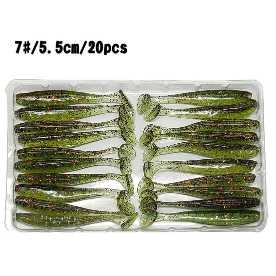 20 шт. 5,5 см светящаяся поддельная мягкая силиконовая искусственная приманка воблер рыбная приманка для плавания