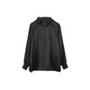 FW22 Silk Zip-Up Hooded Jacket Women Jackets Black HN4312