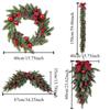 Bowknot Xmas Tree Garland DIY Window Hanging Decor Artificial Christmas Wreath  Photographic Prop