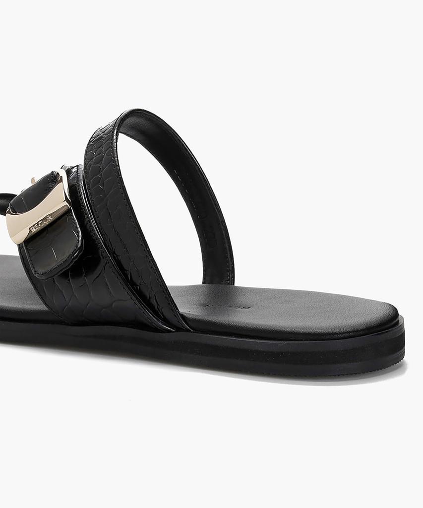 Recur Ecur Anello Croc Тисненые шлепанцы на перекрещивающихся ремешках Черный 1270