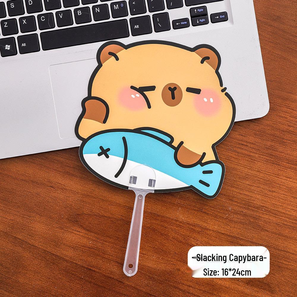 Очаровательный Капибара Инопланетянин Летний Мультяшный Ручной Веер – Высококачественный Пластик