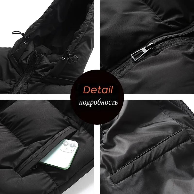 Зима Осень Мужские Утепленные Безрукавки Жилеты Куртка Пальто Мужские Теплые С Капюшоном Верхняя Одежда Жилет Жилет С Капюшоном Куртка Мужская