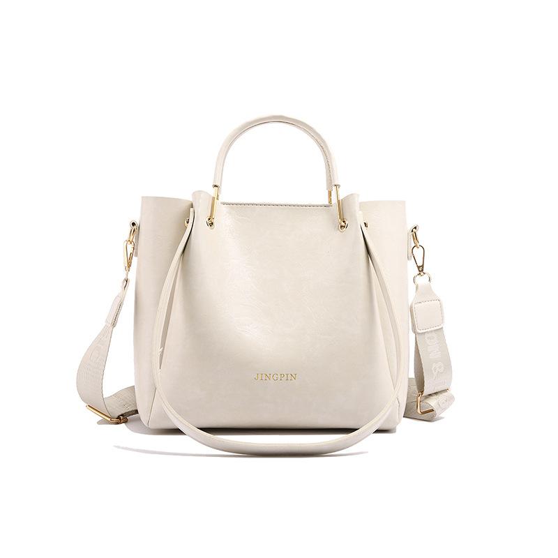 This year's popular bag women 2025 new retro fashion broadband shoulder messenger bag portable large-capacity bucket bag