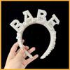 European American Beaded Bridal Vintage Pearl Hair Party Headband Accessories Handmade Bride Pearl Headband