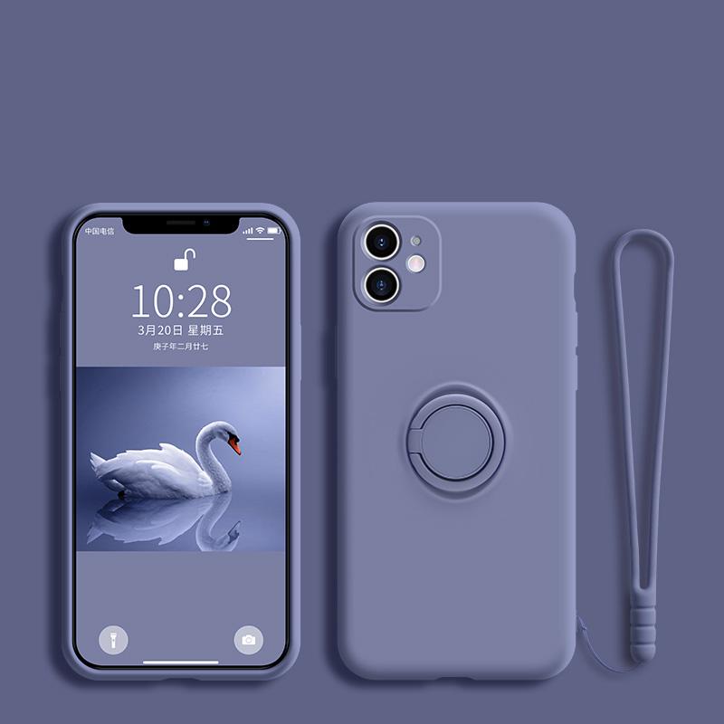 Магнитный Держатель-Кольцо Стенд Чехол Для Samsung Galaxy S21 Ultra S22 Plus Note 20 S20 FE S10 A51 A71 A50 Жидкий Силикон Мягкий Чехол
