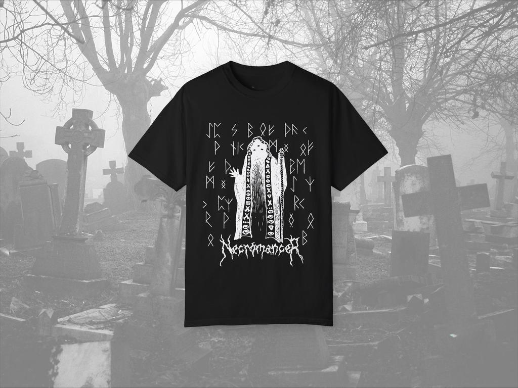 Некромант Готическая Футболка RPG для Мастера Подземелий Ролевая Игра Подарок Оккультный Нежить Смерть Панк Некромантия Гикская Comfort Colors Футболка