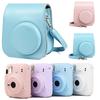 For Instax Mini 12Camera Case PU Leather Soft Silicone Cover Bag for Fujifilm  Film Camera Bag with Shoulder Strap