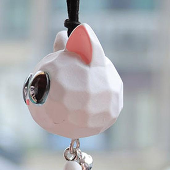 Подвесное украшение для автомобиля в виде кошки, симпатичная лиса, украшение для зеркала заднего вида автомобиля, декоративные аксессуары для салона автомобиля