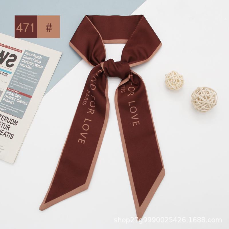 Versatile Silk Scarf: Floral Hairband & Bow Ribbon Souvenir