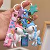 Cartoon Rainbow Key Ring Cute Unicorn Car Keychain Creative Bag Pendant Ring Gift