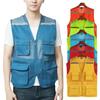 Мужской жилет со светоотражающими полосками, дышащий жилет без рукавов с несколькими карманами, сетчатый легкий жилет на молнии для рыбалки и кемпинга