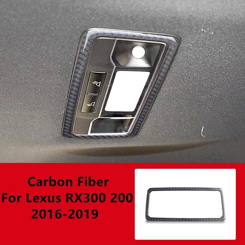 Углеродное волокно, автомобильные передние и задние лампы для чтения, декоративная накладка, полоски, наклейки для интерьера Lexus RX300