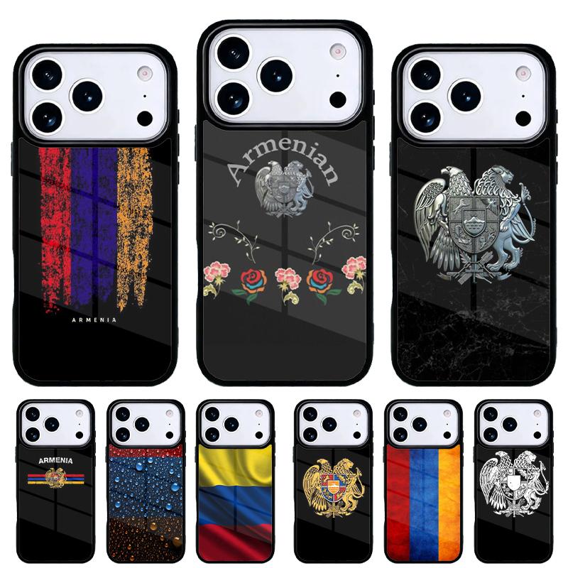 Чехол для телефона с флагом Армении для iPhone 17 16 15 14 13 Pro Max Задняя крышка для 12 11 Pro Coque