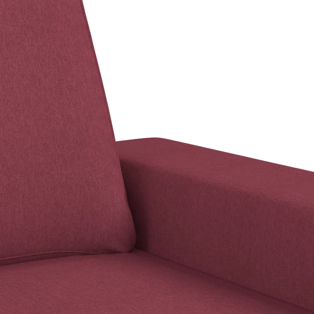 Vidaxl Sofa 3-Osobowa, Winna Czerwień, 180 Cm,Tapicerowana Tkaniną