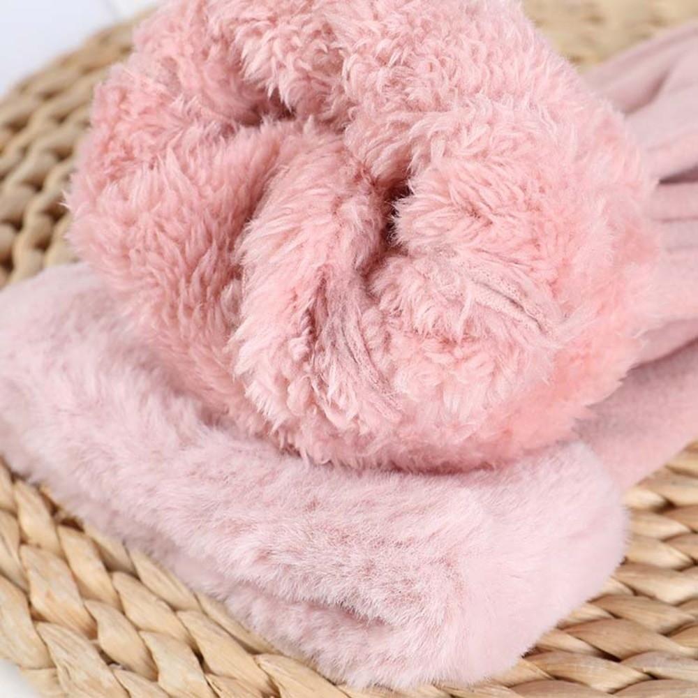 Мягкие перчатки-митенки с откидным верхом на 2 пальца, из полар-флиса, плюшевые, утолщенные, женские, противохолодовые, для улицы