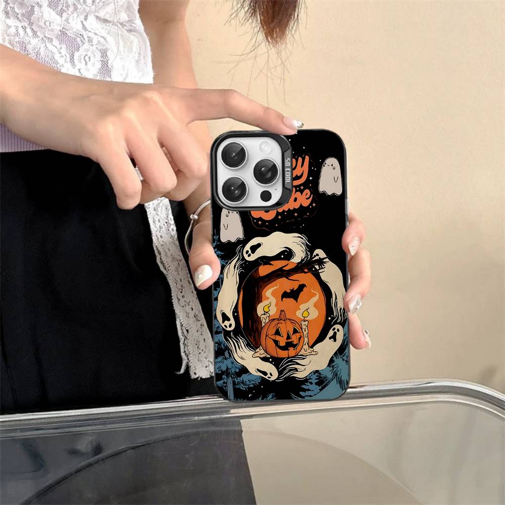Чехол для телефона Хэллоуин Ужасы Для iPhone 17 16 15 14 13 12 11 Pro MAX Матовый Ударопрочный Задняя панель Противоударный Матовый Чехол