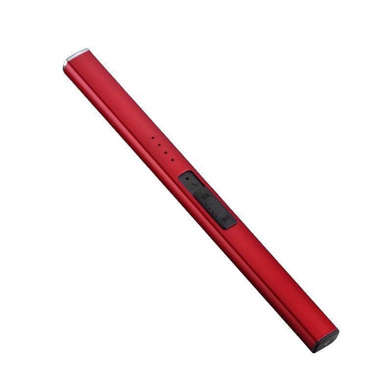 Длинная ручка Зажигалка-стик USB Дуговая зарядка Ветрозащитная Перезаряжаемая Металлический материал Символы