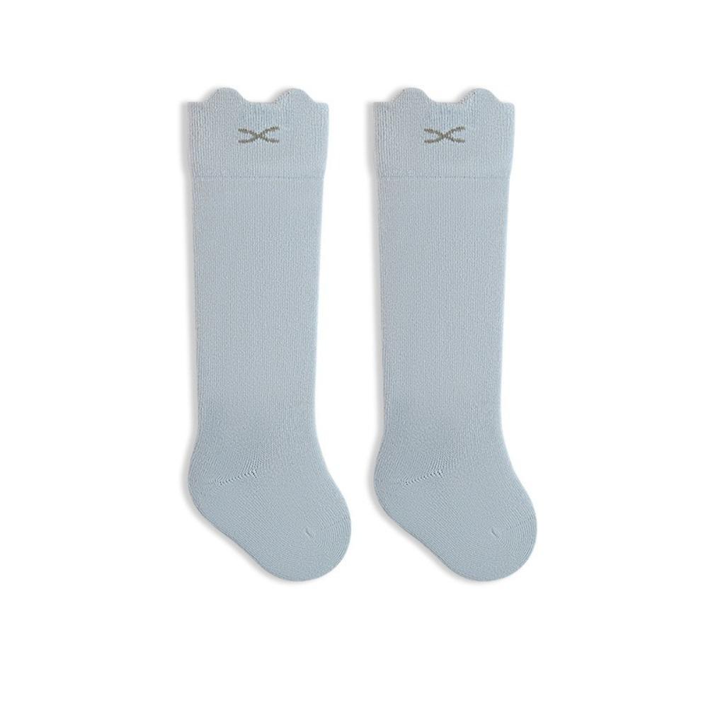 Дышащие носки для малышей без косточек средней длины, новые однотонные полосатые гольфы для детей