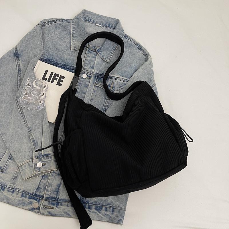 Сумка через плечо Commuter Cordoy Bag Женская сумка-тоут Большая вместимость Сумка через плечо