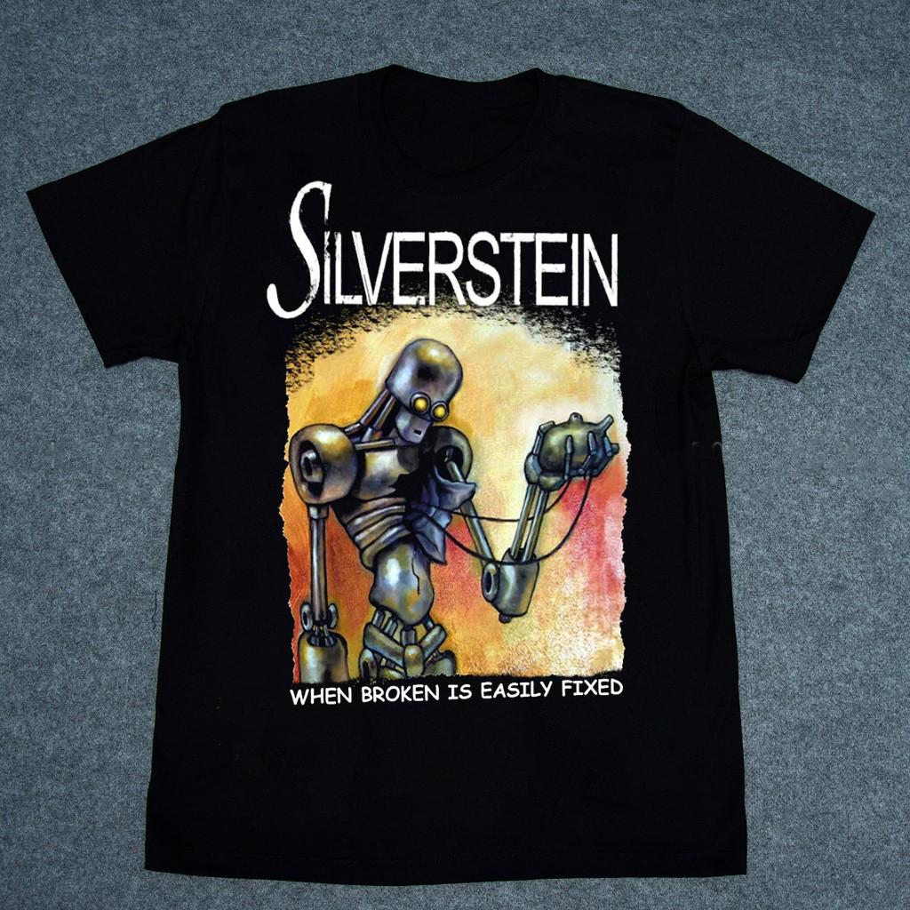 26 Silverstein Когда сломано, легко чинится Футболка в подарок фанатам от S до 5XL T-shirt TMB44 Унисекс Футболка