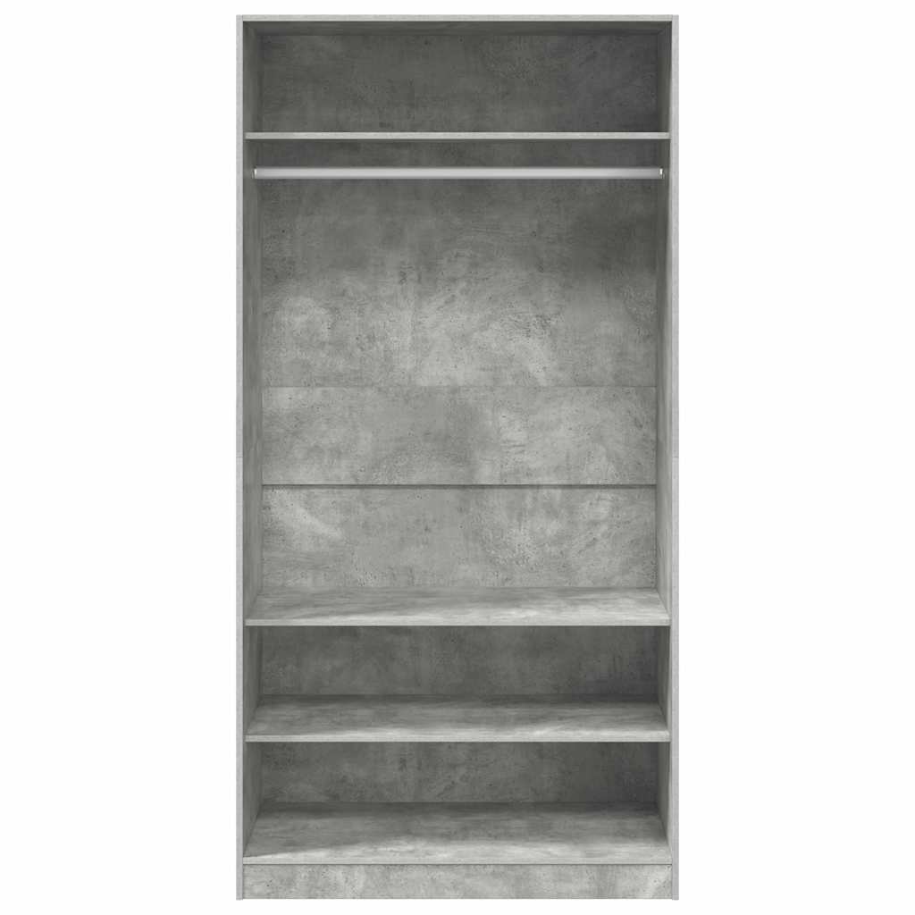 Wardrobe Concrete Grey 100 x 50 x 200 cm Particleboard